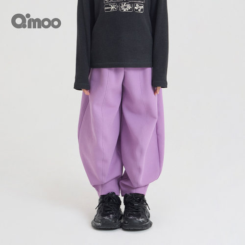 Qimoo淇木秋季男女童弯刀长裤
