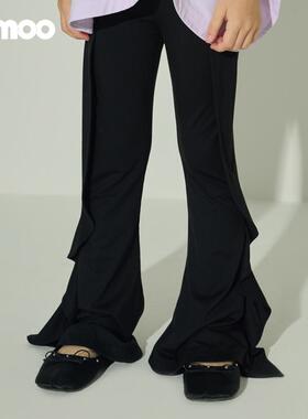 Qimoo淇木25夏季新款童装女童舒适荷叶边喇叭打底裤QSS2KP122A