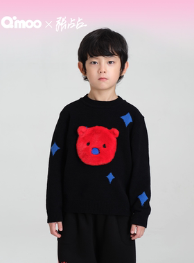 【张占占IP联名】Qimoo淇木25冬男女童兔YOYO针织毛衣QSS4TP509Z
