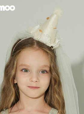 Qimoo淇木25夏季新款童装女童时尚生日帽发箍QSS25C182A