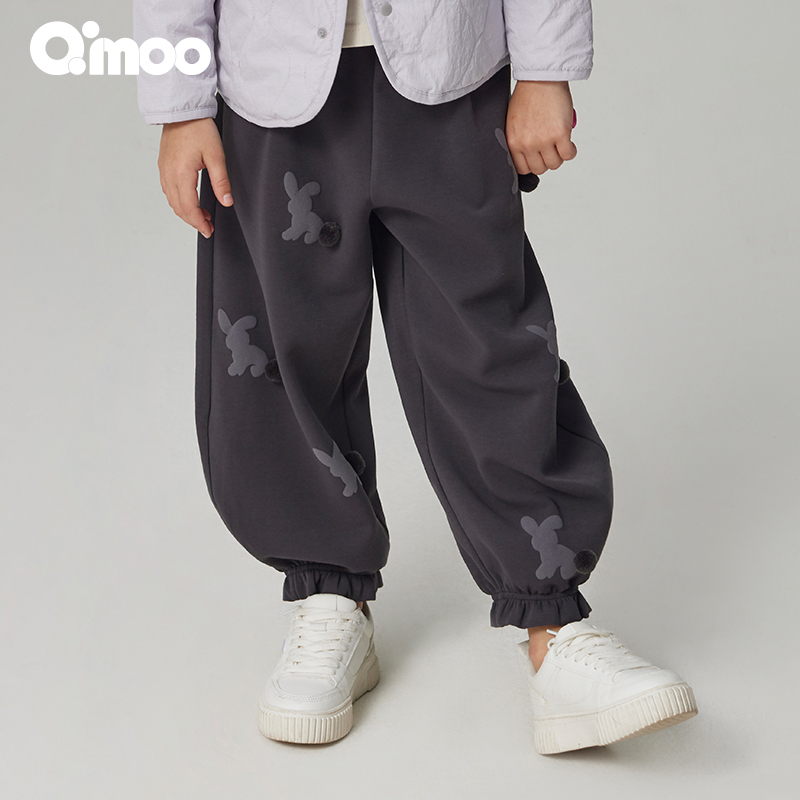 qimoo淇木长裤束脚裤宽松