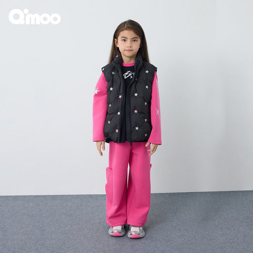 Qimoo淇木冬季新款女童羽绒马甲
