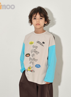 Qimoo淇木童装男童26年春季新款拼接个性潮酷系列长袖TQWM1TC226B