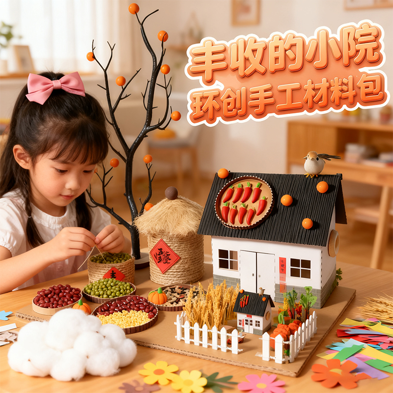 亲子diy手工制作小屋房子材料包