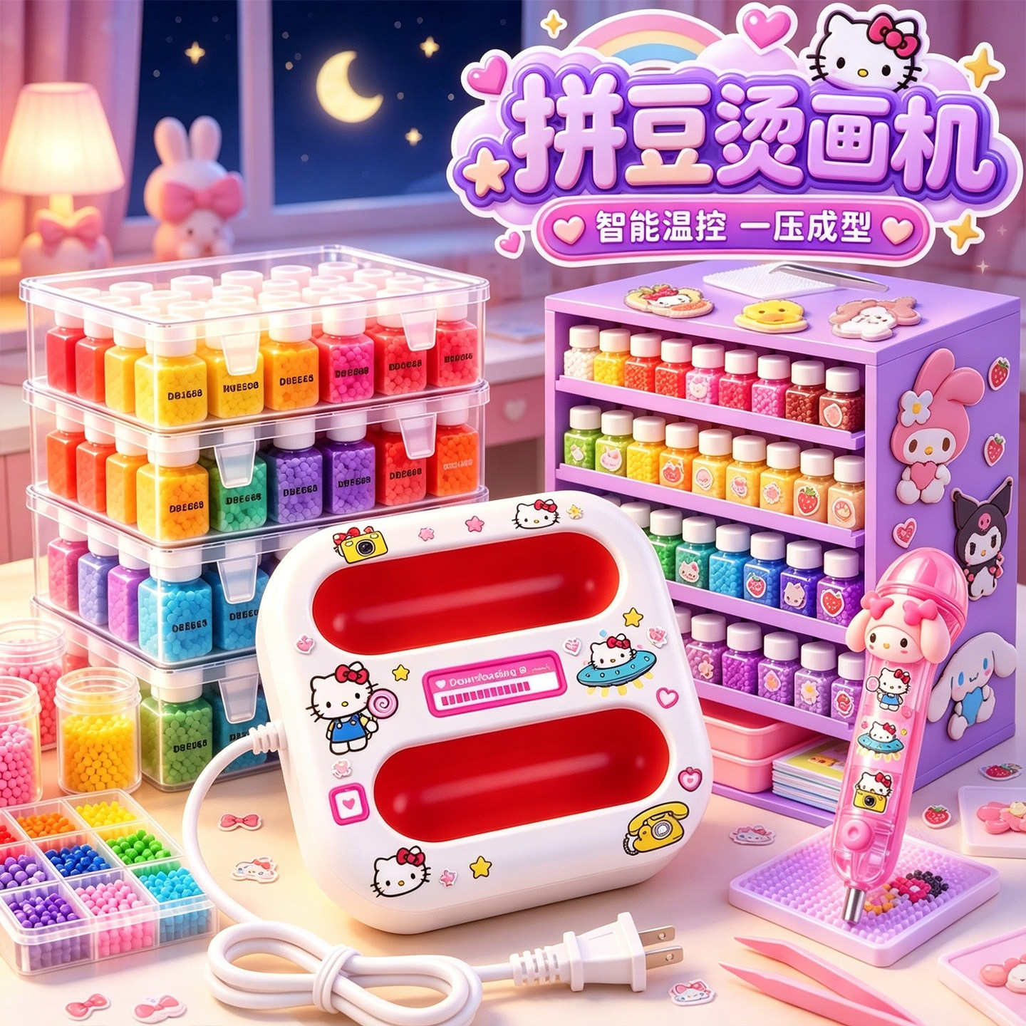 拼豆正版全套221色套装工具图片