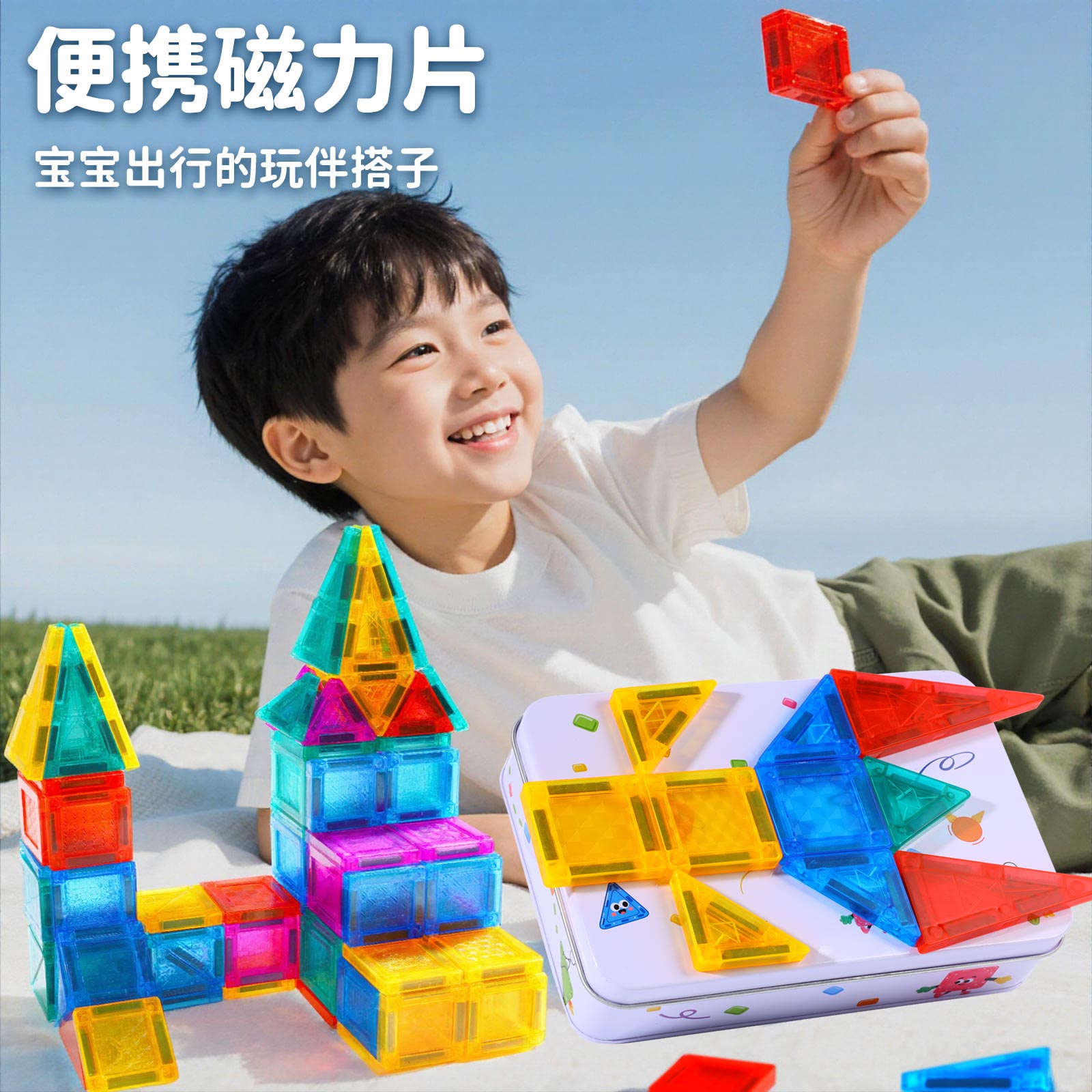 迷你便携磁力片铁盒收纳