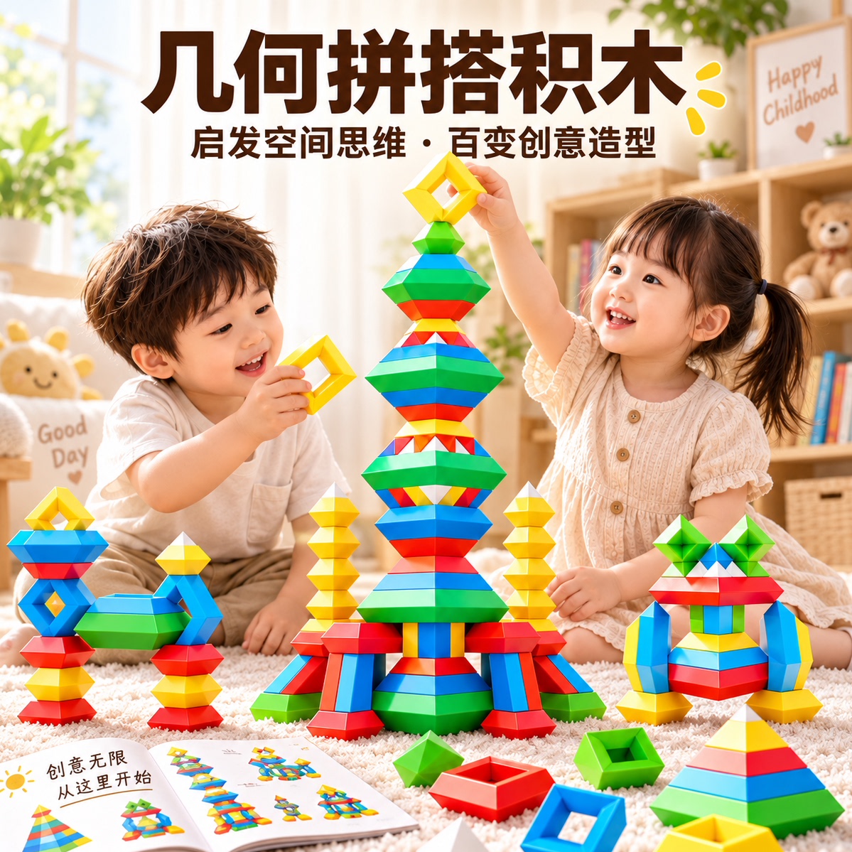 金字塔积木宝宝益智玩具
