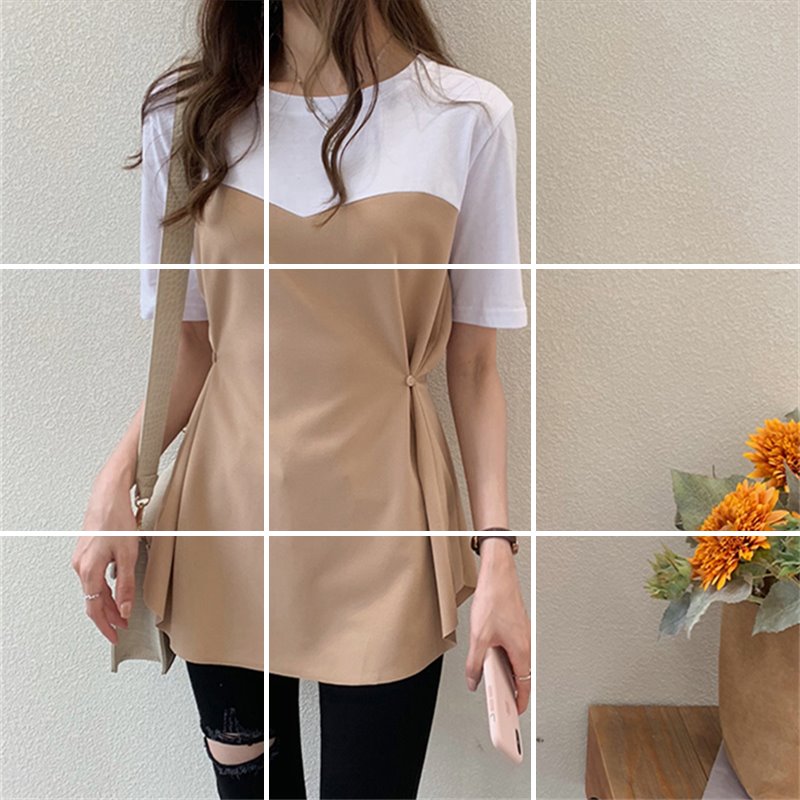 Mid length version False two T-shirt Self cultivation 2019 summer Korean Edition new pattern jacket Western style Short sleeved t-shirt dressin the Play mode/Anime/Periphery/cos/Board games ,  Cosplay Apparel/Props/Service ,  Cosplay Women  category - from Buy2taobao.com to provide professional Taobao agent buy service