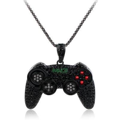Hip-hop Jewelry Game Console Handle Necklace Pendant Gold Ch
