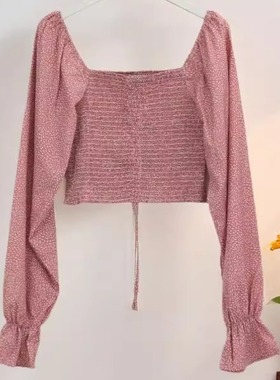 2025秋季新款女时尚纯色方领长袖套头衫上衣气质减龄上衣30367