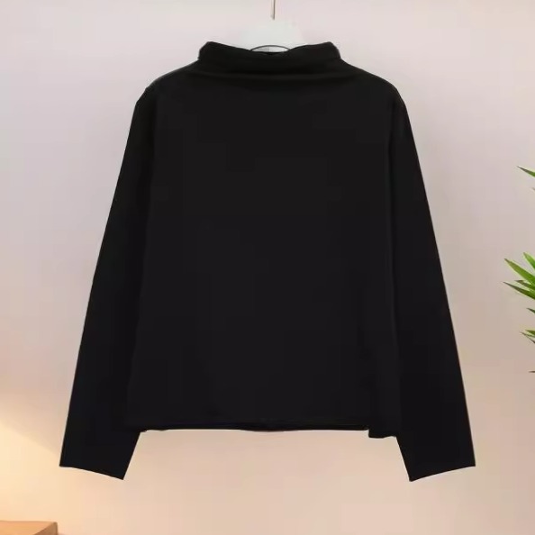 时尚百搭简约纯色上装女套头衫