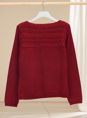 秋冬爆款女纯色长袖圆领针织衫修身遮肉显瘦个性百搭设计感33094