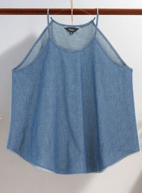 简约吊带水洗百搭显瘦背心舒适日常高级圆领套头显白修身23207