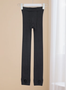 2025春秋新款女时尚百搭高腰弹力坑条压力踩脚袜打底裤20968