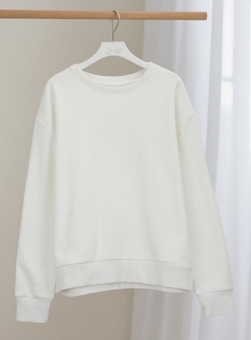 春秋新款女纯色简约风圆领长袖套头T恤修身遮肉显瘦百搭40247