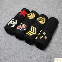 Thủy thủ nhảy sock set chải bông dài chân đặt vải ống cao vớ nữ đinh tán trên đầu gối thêu vớ đặt chân - Vớ mắt cá chân tất trắng cao cổ