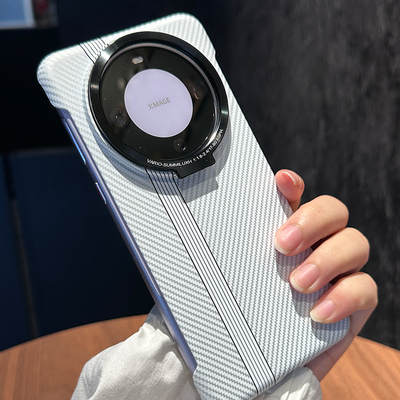 一创华为mate70pro手机壳mate60pro外壳50rs镜头高级感防摔无边框mate40男士超薄凯夫拉碳纤维纹散热男女款