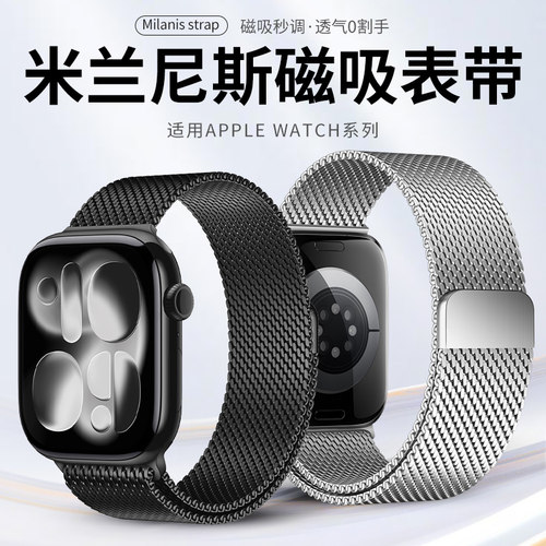 适用iwatch表带升级款米兰尼斯