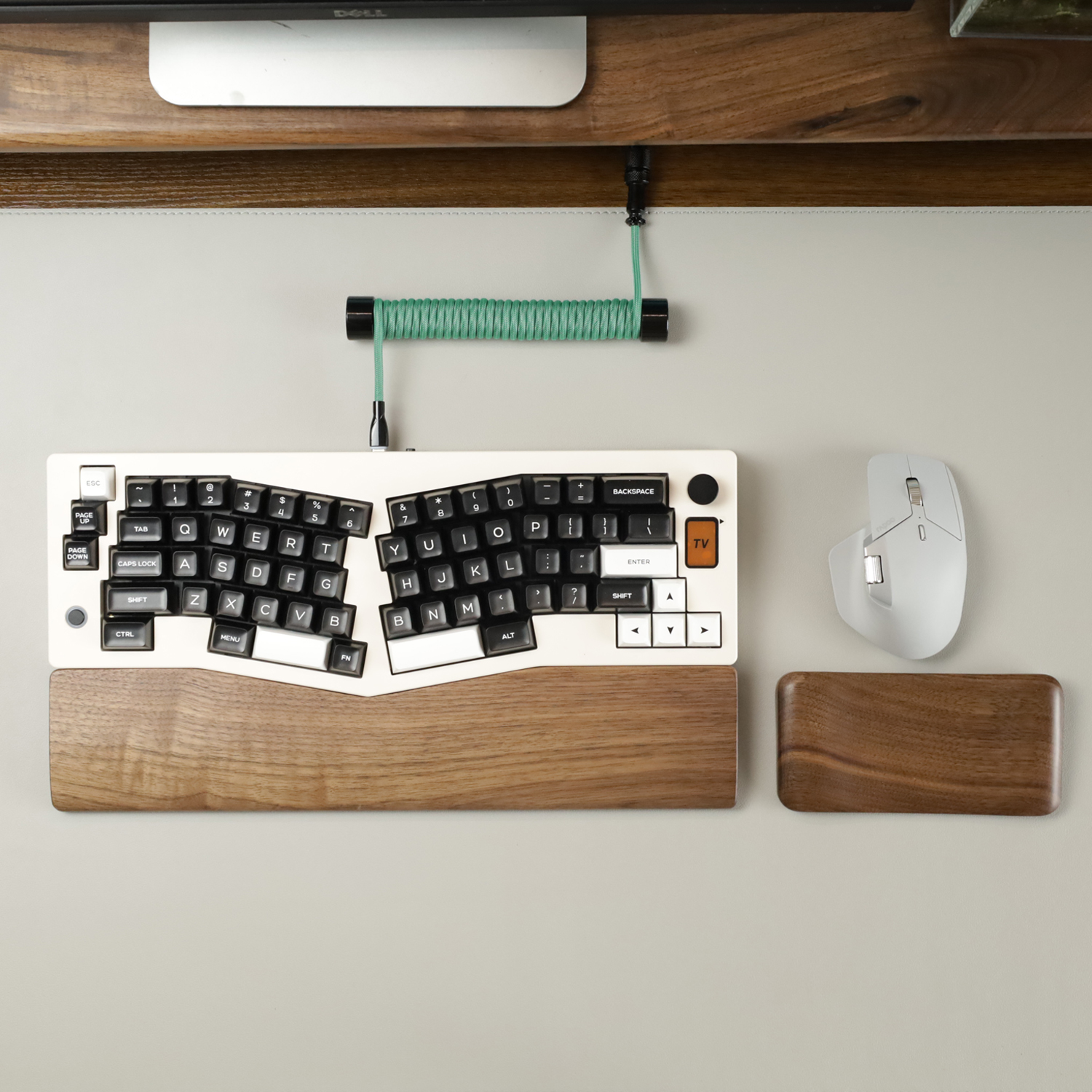 胡桃木质键盘手托异形赤度ABM066机械键盘手托V87配列V65护腕掌垫