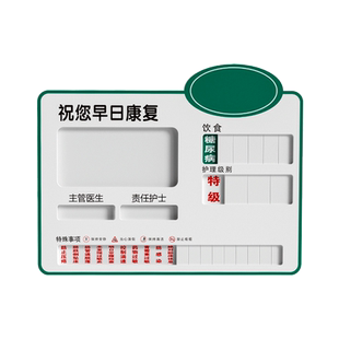 高级感新款加厚医院病房护理床头牌病人床号牌数字牌护理级别牌指示牌标识牌病人床号牌床尾卡老人院孕妇标识