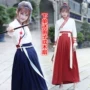 Cải thiện hàng ngày Hanfu Nữ Thêu chéo Váy Váy Han Element Trang phục sinh viên Trang phục dài Trang phục - Quần áo ngoài trời áo thun reebok nam