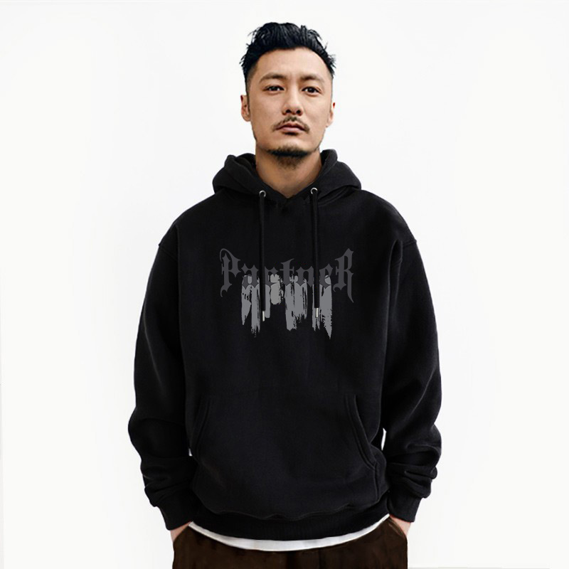 美式重磅袂衽潮连帽卫衣