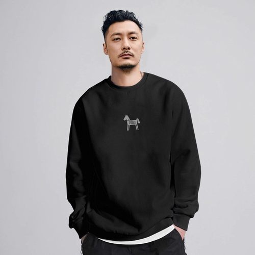 简约潮牌男士圆领卫衣