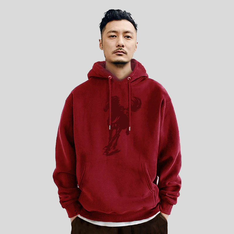 潮牌马年本命年连帽卫衣