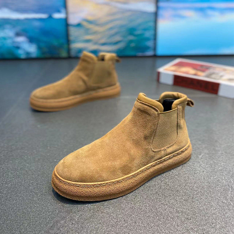 马丁靴男款秋冬2025新款加绒保暖棉鞋切尔西短靴真皮皮鞋高帮板鞋