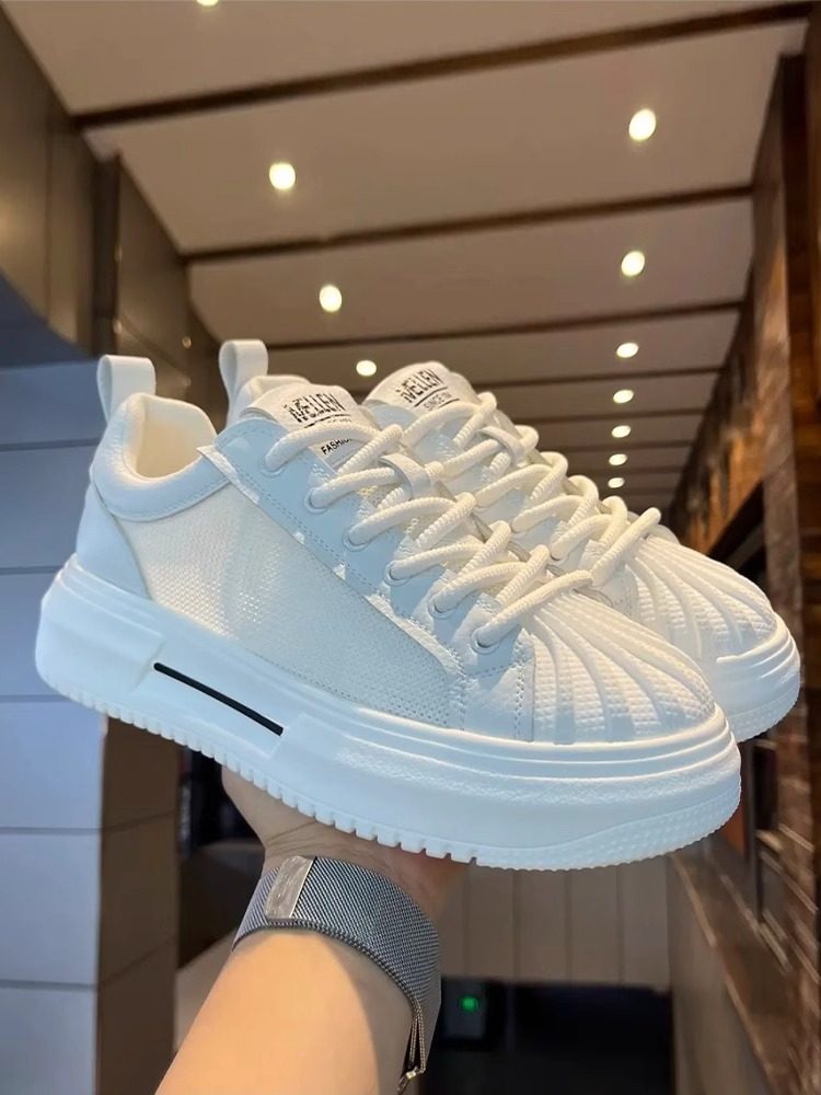 男鞋夏季2025新壳趾网透气白鞋休闲运动鞋男厚底运动鞋,流行男鞋,时尚休闲鞋,淘宝优惠券,粉丝福利购,淘宝优惠卷