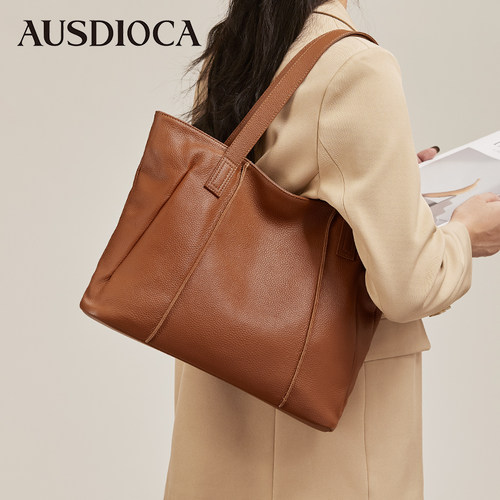 真皮托特包女2025新款大容量