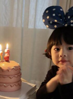 可爱米妮生日发箍同款蝴蝶结头箍卡通聚会拍照儿童宝宝女网红道具