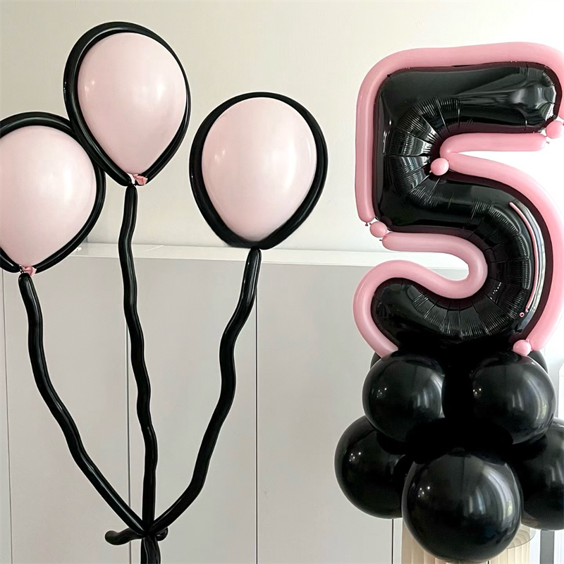 ins韩国黑粉数字铝膜气球套餐外圈可爱儿童宝宝生日派对聚会,节庆用品/礼品,气球,淘宝优惠券,粉丝福利购,淘宝优惠卷