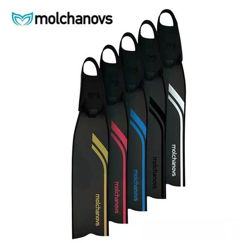 抹茶molchanovs碳纤自由潜水训练脚蹼SPORT Bifins 3硅胶脚套
