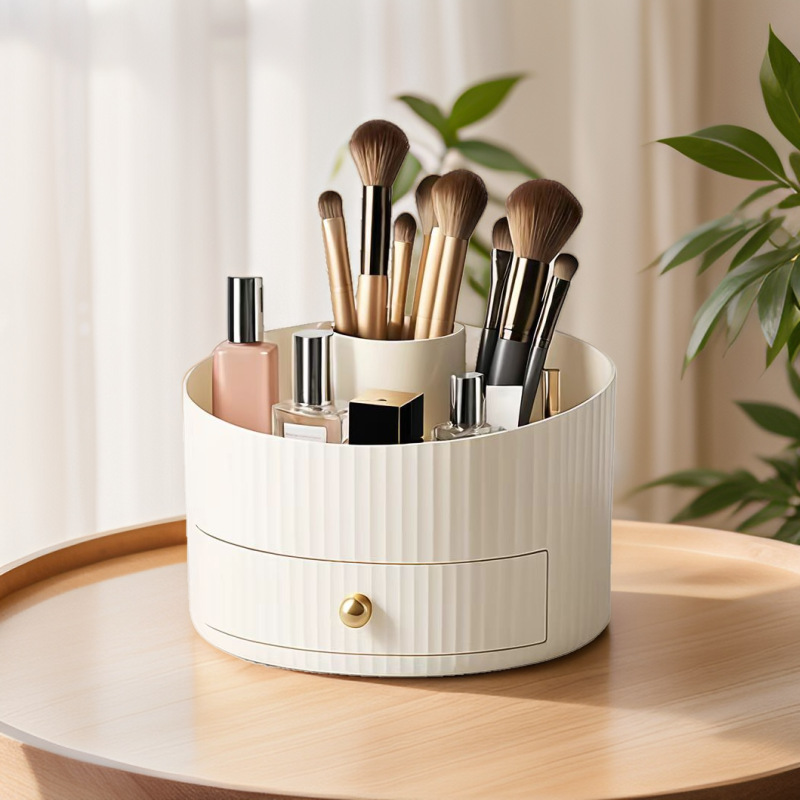 跨境收纳盒化妆刷收纳筒化妆品置物架梳妆台眼影刷子口红盒笔筒架