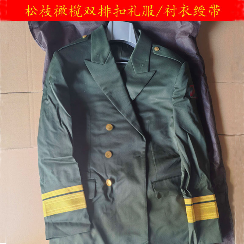 全新双排扣夏礼服松枝橄榄绿演出婚礼冬款礼服正装西服款礼服套装