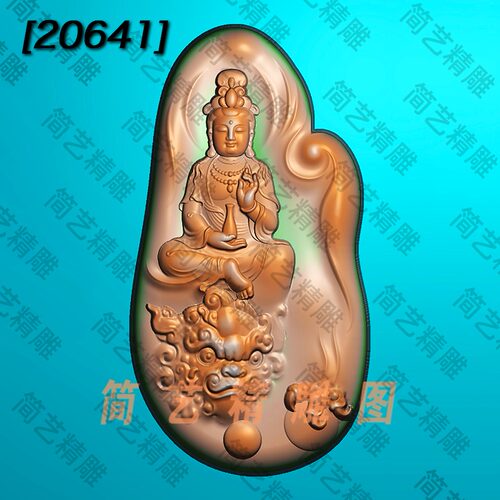 精雕图jdp灰度图bmp浮雕图玉雕图随形兔守护神文殊菩萨观音