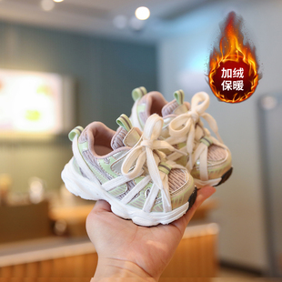 宝宝鞋子冬季婴儿学步鞋1一3岁男宝加绒棉鞋防滑女宝运动鞋儿童鞋