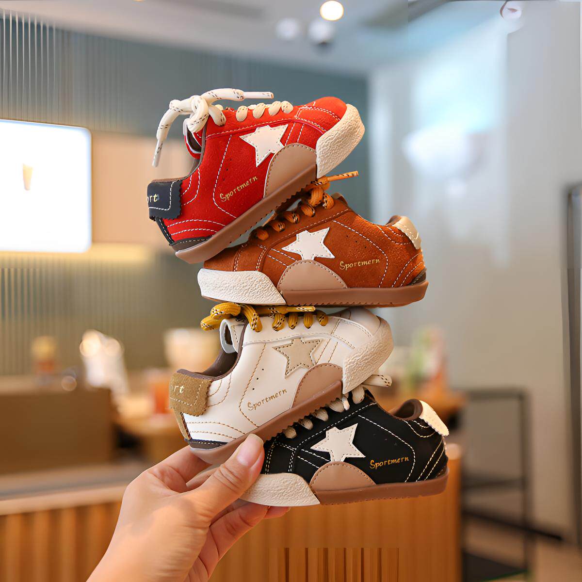 1-6岁宝宝鞋子新款星星板鞋