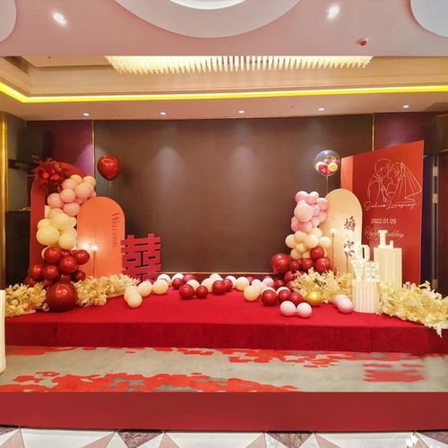 婚礼大屏幕两侧布置led屏出阁宴舞台装饰回门宴背景板答谢宴kt板z