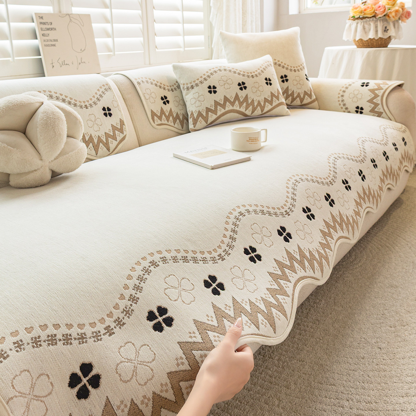 异形不规则沙发垫四季通用皮沙发专用靠背巾2026年新款防滑坐垫子,居家布艺,沙发垫,淘宝优惠券,粉丝福利购,淘宝优惠卷