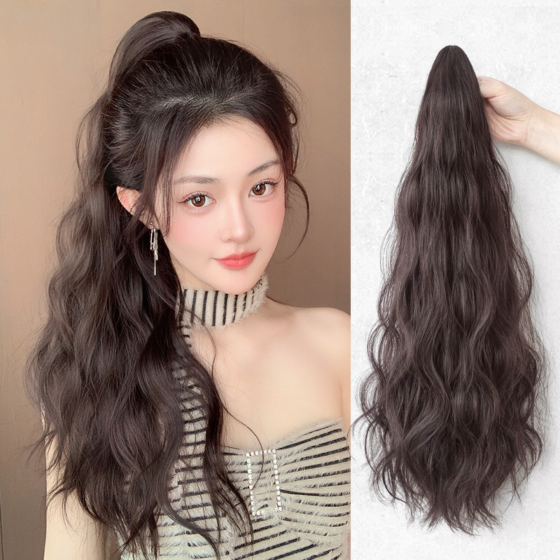 misssecret水波纹瀑布卷发长马尾