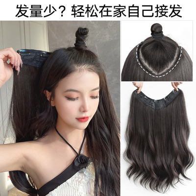 一片式u型卷发假发片q蓬松增发量隐形接发发片大波浪假发女长发夏
