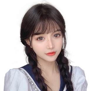 空气刘海假发女真发仿真法式假刘海自然前额头顶补发片齐刘海头帘