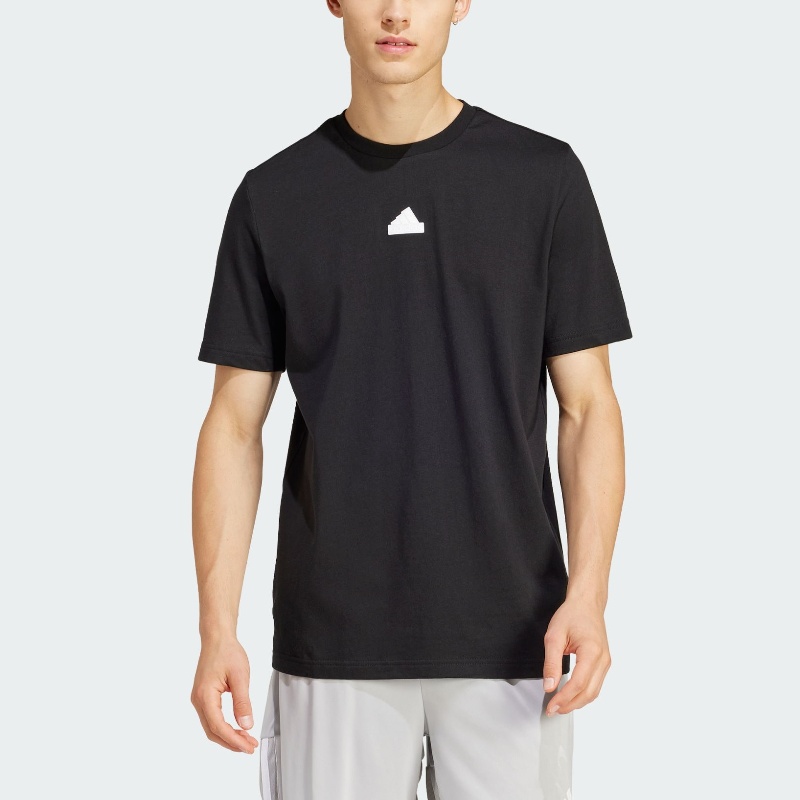 Adidas阿迪达斯半袖男2024夏新款简约纯棉圆领休闲短袖T恤 IN6229