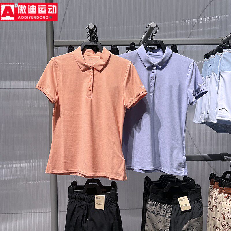 Nike耐克女子2025夏新款舒适纯色简约翻领短袖T恤 FQ1575-533-844