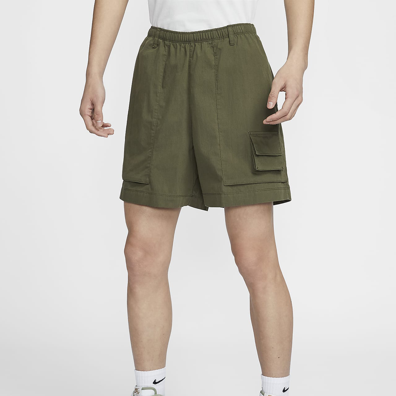 耐克2024夏季季款Life男子工装裤宽松透气营地五分短裤FN3217-325