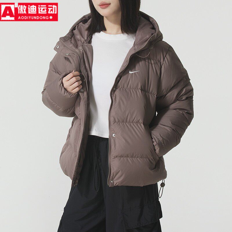 耐克外套女装2025冬季新款拒水连帽防风保暖休闲羽绒服IH0728-214