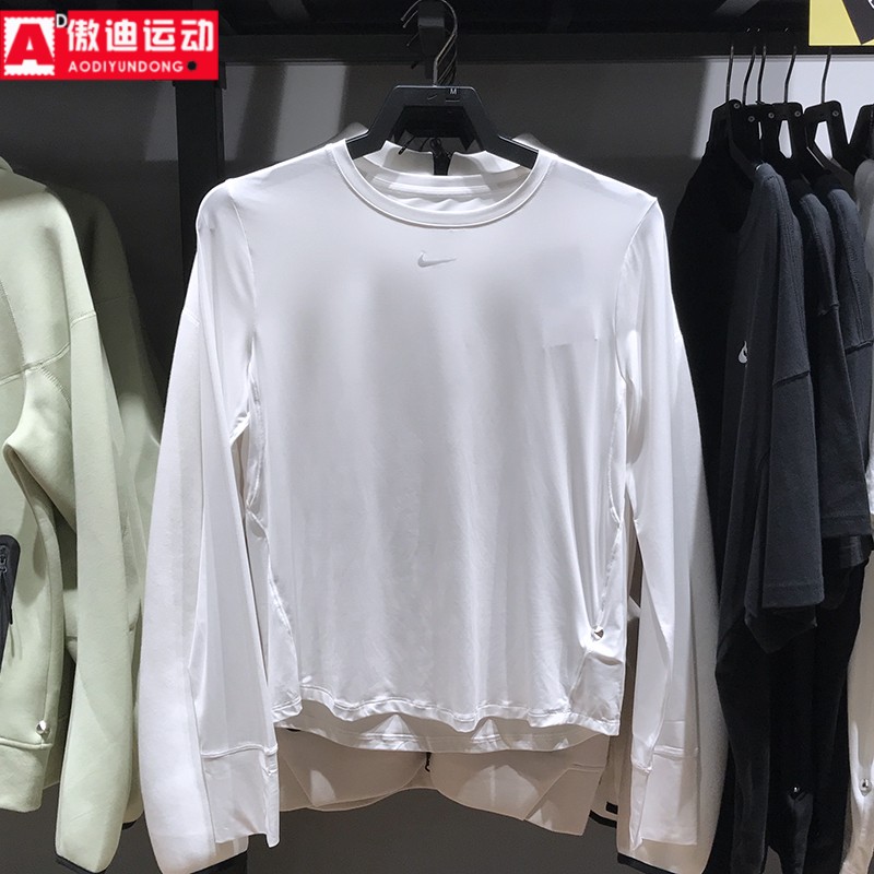 NIKE耐克女装2024冬新款透气百搭内衬休闲运动长袖T恤 FN2802-100