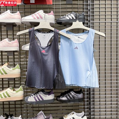 阿迪达斯女子2026夏新款速干透气训练运动无袖背心 KR5096 KY5048